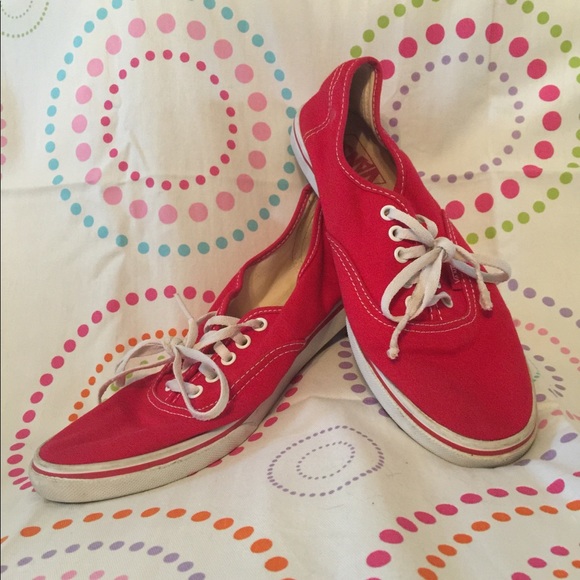 Red VANS shoes. Like new. - Picture 2 of 3